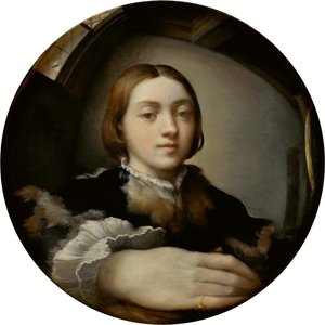 Boogsnijdende Amor door Parmigianino